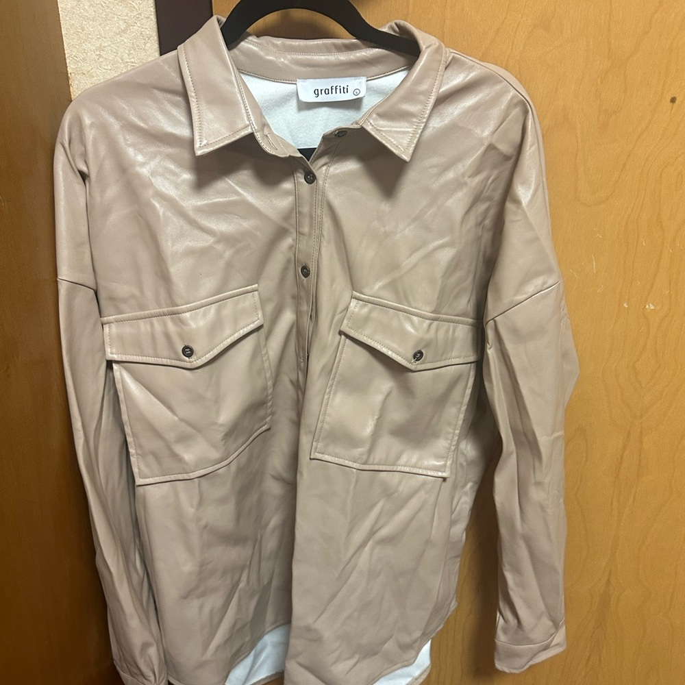 Faux leather jacket